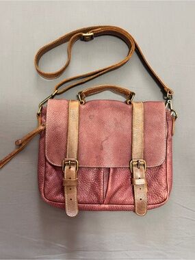 Roots Leather Messenger Bag